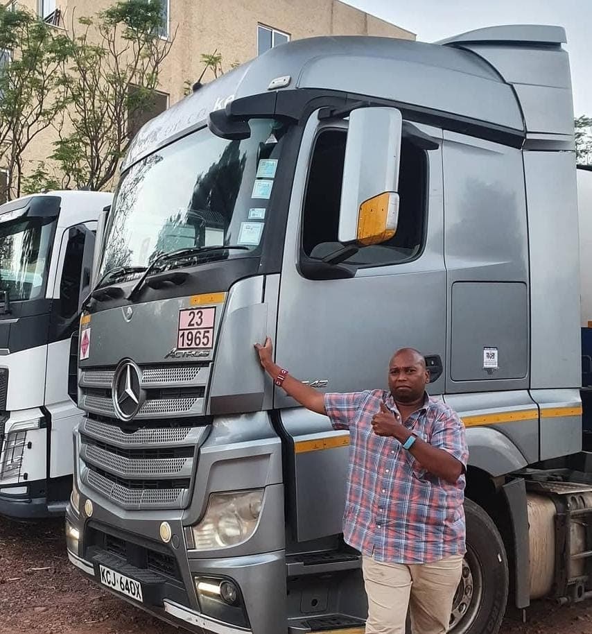 Container port at sunset
